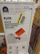 Architectural Mailboxes Elite White, Medium, Steel, Post Mount Mailbox. What You See in the Photos