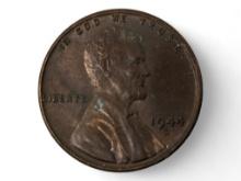 1944-D Gem Bu Lincoln Wheat penny- Toned. Slabbed.