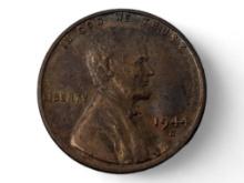 1944-D Gem Bu Lincoln Wheat penny- Toned. Slabbed.