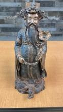 MING DYNASTY FOLKLORE BRONZE LUCK GOD STATUE