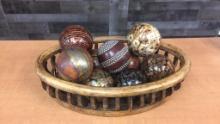 INDIAN & PHILIPPINES WOOD ORB DECOR