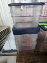 4 Qty. - 12 Quart Square Foot Storage Containers w/ Lids