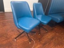 Two Swivel Lounge Chairs, Sold All for One Bid