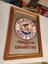 Player's Navy Cut Tobacco And Cigarettes Mirror Sign 25" x 18"