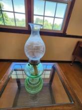 Eagle Glass Oil Lamp