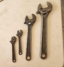 Lot of 4 Vintage Crescent Wrenches