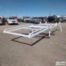 PICKUP TRUCK PIPE RACK, APPROX 9FT X 72IN BED DIMENSIONS WITH 7FT CAB OVERHANG, STEEL CONSTRUCTION