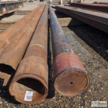 2 EACH. STEEL DRILL PIPE, APPROX 10IN X 42FT