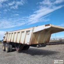 MAXI HAUL END DUMP TRAILER, 2005 K-LINE,TANDEM AXLE, 100,000LB GVWR. NO TITLE