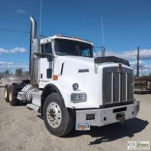 SEMI TRACTOR, 2009 KENWORTH T800, CUMMINS ISX 485, EATON FULLER TRANS, TANDEM REAR AXLES, 60,600LB G