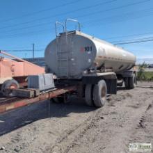 WATER TANK TRAILER, 1973 FRUEHAUF/INDEPENDENT METAL PRODUCTS, 5200GAL 2 COMPARTMENT ALUMINUM TANK, W