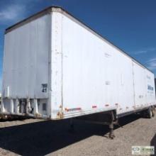 SEMI CURTAIN VAN TRAILER, 1980 KENTUCKY TRAILER, STEP DECK CONFIGURATION, 42FT OVERALL, 30FT LOWER D