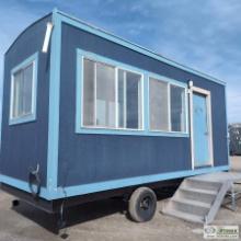 MODULAR OFFICE, 1995, SINGLE AXLE TRAILER MOUNTED, W/STAIRS. OWNER STATES: NEW ROOF APPROX 2017
