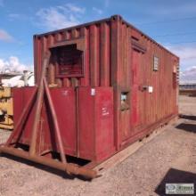 GENERATOR SHACK, 20FT SHIPPING CONTAINER MOUNTED, CATERPILLAR C-15 DIESEL, CAT SR4 GEN SECTION, 300K