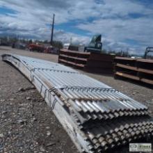 CORRUGATED ROOF PANELS, 22FT X 40IN WIDE, GALVANIZED STEEL, ARCHED