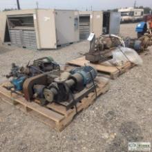 3 PALLETS. MISC ELECTRIC PUMPS, INCL: AMPCO CENTRIFUGAL W/ELECTRIC MOTORS