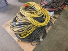 PALLET OF WELDING LEADS SUPPORT EQUIPMENT