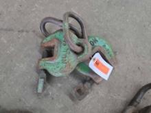 (2) DOWNS 2.5 TON PLATE/BEAM LIFTING CLAMPS SUPPORT EQUIPMENT