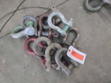 (10) 6.5 TON - 7 TON SHACKLES SUPPORT EQUIPMENT