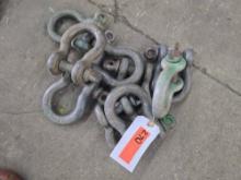 (9) 8 1/2 TON SHACKLES SUPPORT EQUIPMENT
