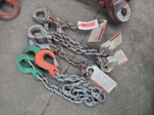 (3) CHAIN SLINGS 3/3IN. X 12IN. 4 W/TAGS SUPPORT EQUIPMENT