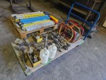 SHOP CART W/ ELECTRIC HYDROSTATIC TEST PUMP, FITTINGS & VALVES SUPPORT EQUIPMENT