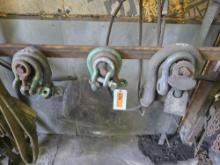 (3) GROUPS OF ASSORTED SIZE SHACKLES SUPPORT EQUIPMENT