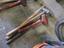 (4) ASSORTED SLEDGE HAMMERS SUPPORT EQUIPMENT
