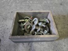 BOX OF ASSORTED SHACKLES SUPPORT EQUIPMENT