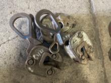 (4) ASSORTED SIZE PLATE LIFTING CLAMPS SUPPORT EQUIPMENT