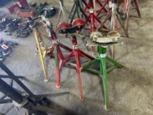 (4) PIPE ROLLER STANDS SUPPORT EQUIPMENT