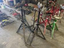 (2) PIPE STANDS & (2) PIPE ROLLER STANDS SUPPORT EQUIPMENT