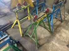 (2) ADJUST-A-ROLL PIPE ROLLER STANDS SUPPORT EQUIPMENT