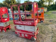 2018 MEC 1330SE SCISSOR LIFT SN:16302386 electric powered, equipped with 13ft. Platform height,