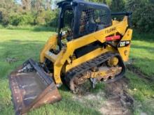 2018 CAT 259 RUBBER TRACKED SKID STEER SN:FT17443...powered by Cat diesel engine, equipped with