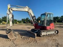 2016 TAKEUCHI TB280FR HYDRAULIC EXCAVATOR SN:178500726 powered by diesel engine, equipped with Cab,