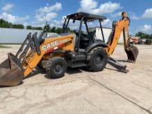 2017 CASE 580N TRACTOR LOADER BACKHOE SN:JHC740641 4x4, powered by diesel engine, equipped with