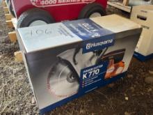 NEW HUSQVARNA K770 14IN. CONCRETE SAW NEW SUPPORT EQUIPMENT
