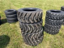 SET OF (4) NEW 12-16.5 TIRES SKID STEER ATTACHMENT