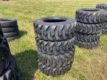 SET OF (4) NEW 10-16.5 TIRES SKID STEER ATTACHMENT