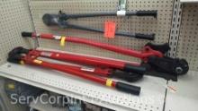 Lot of Master 36" Bolt Cutter, 2 HKP 42" Bolt Cutters and M-Classic Bender