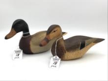 Pair of 1/3 Size Bob Weeks Decoys