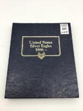 Book w/ Niice Collection of 36 US Silver Eagles