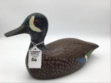 Blue Wing Teal Drake Carved by M.Goode