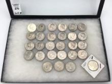 Collection of 28 Kennedy Half Dollars