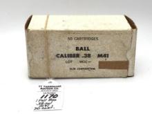 Full Box of .38 Cal M41 Cartridges