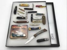Lot of 21 Various Folding Knives Including