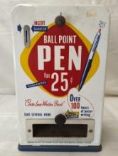 COIN OPERATED BALL POINT PEN VENDING MACHINE WITH KEY MFG. IN USA SERVEND CO., 600 SOUTH MICHIGAN