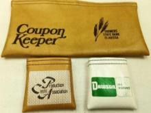 LEATHER STYLE COUPON POUCH WITH VELCRO CLOSER AND COIN POUCHES WITH VELCRO CLOSER WITH MISC