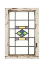 C. 1910-1940s Lead Lined Stained Glass Window